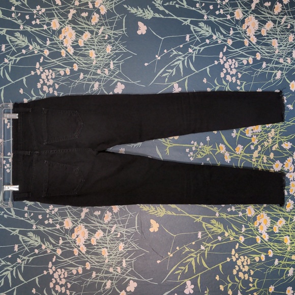 Current/Elliott Black Denim Jeans Distressed Pants - Picture 5 of 6